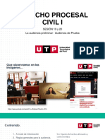Derecho Procesal Civil I: SESIÓN 19 y 20 La Audiencia Preliminar - Audiencia de Prueba