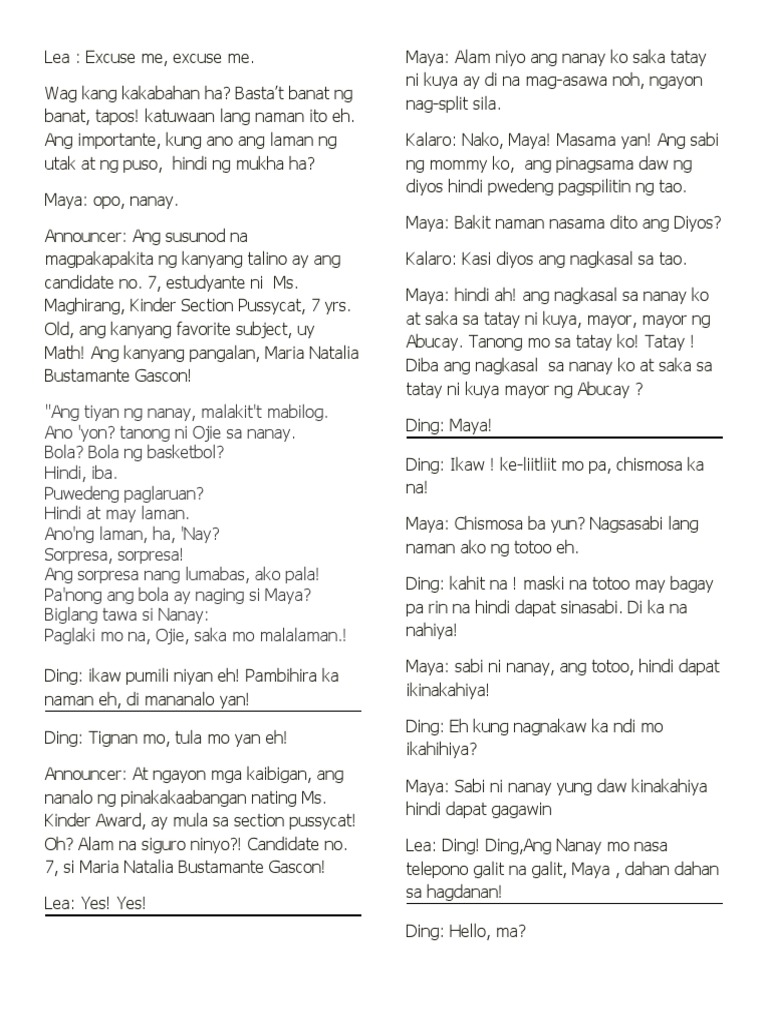 Summary Script | PDF