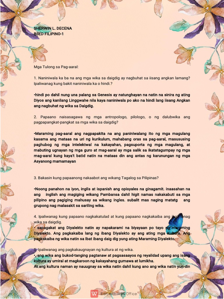 Repleksyon Panimula | PDF