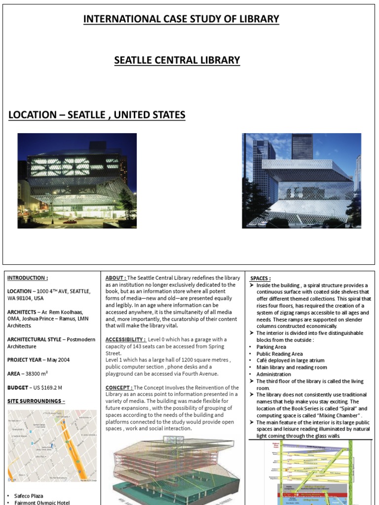 Seattle Central Library Case Study | PDF | Design | Economic Sectors