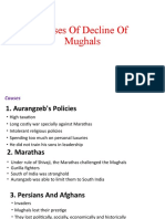 Causes of Decline of Mughals