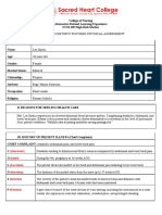 HEALTH HISTORY - PHYSICAL ASSESSMENT - EXAMINATION - NCM 109 High-Risk Mother - CORITANA & ROBLES