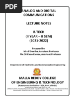 Analog and Digitalcommunications