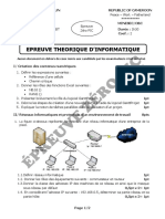 Epreuve Zéro INFO BAC F Et BT - PIC