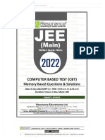 Jee Main 2022 Physics