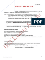 Resumen Continuidad y Derivailidad