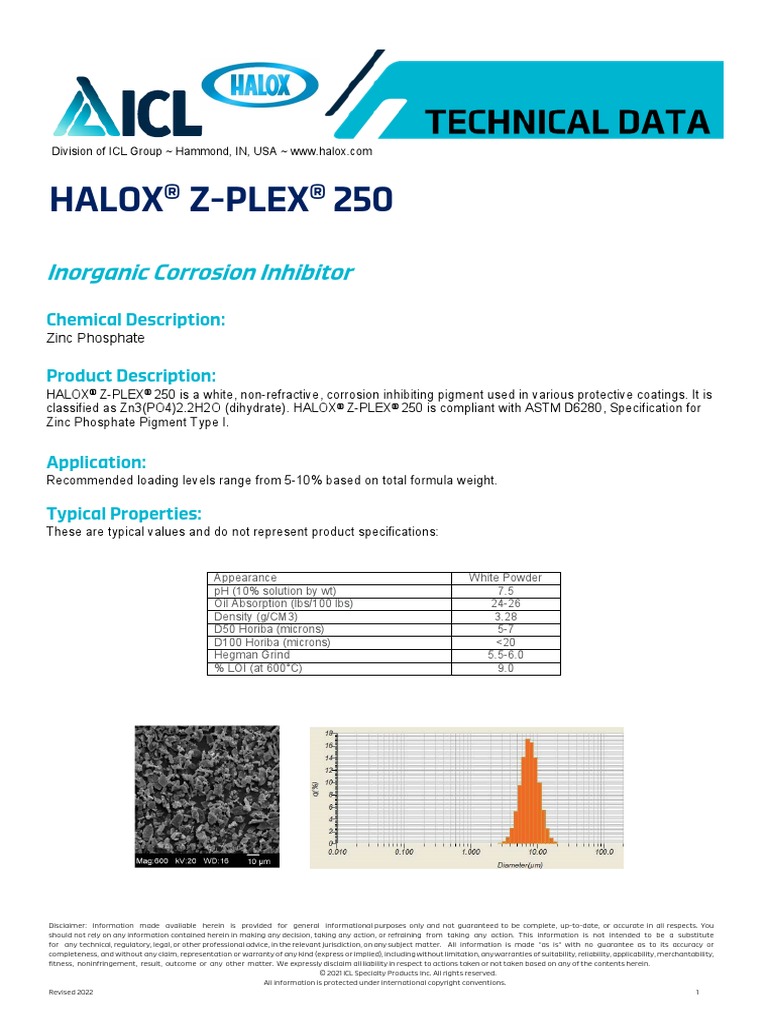 HALOX_Z-PLEX 250_TDS_3 | PDF | Chemistry | Materials