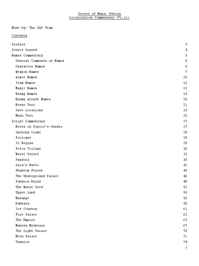 Secret of Mana Reborn Localization Commentary