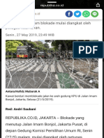 Blokade Yang Menutup Jalan Di Depan Gedung KPU Dibuka Republika Online Mobile