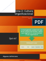 Tema 2. Cultura Organitzacional