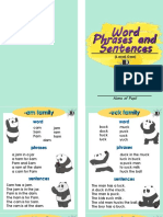Word Phrases Sentences