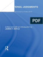 (International Library of The Philosophy of Education Volume 9) F. Doyle James - Educational Judgments - Routledge (2010)