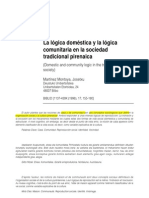 La lógica doméstica y la lógica comunitaria en la sociedad tradicional pirenaica