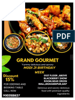 Black and Yellow Modern Delicious Food Flyer