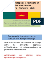 Cours Épistémologie PR Feudjo Ndére 2018