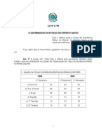 LEI #5 789 O Governador Do Estado Do Espírito Santo