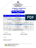 Teachers Schedule Template