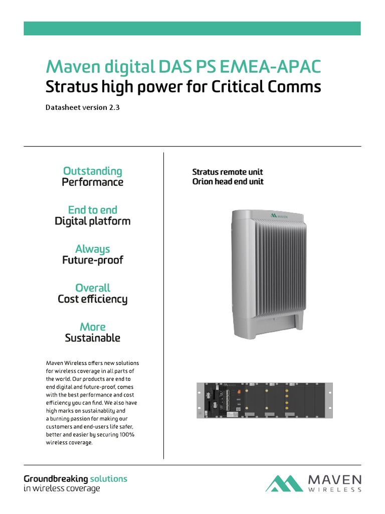 Stratus Remote Unit Datasheet v2.3 | PDF | Science & Mathematics ...