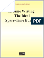 Resume Writing - The Ideal Spare-Time Business