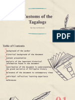 Customs of the Tagalogs by Juan de Plasencia: A Window to the Past