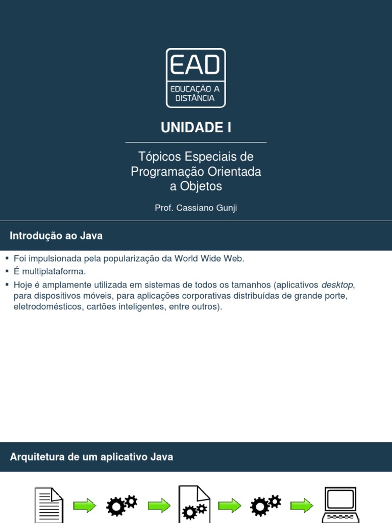 Slides de Aula I Poo | PDF | Java (linguagem de programação ...