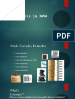 Stacks in JAVA