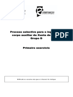 Examen Auxiliar Xunta Galicia Grupo D Primer Ejercicio