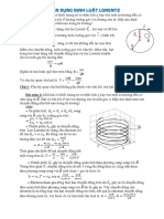 Bài toán Vận dụng định luật Lorentz