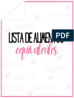 Lista de Alimentos Equivalentes 2