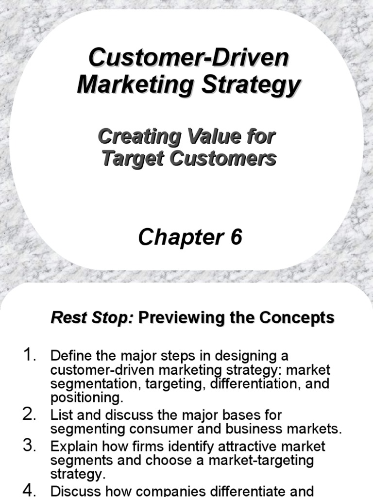 Dokumen - Tips - Chapter 6 Customer Driven Marketing Strategy Creating ...