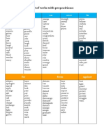 List of Verbs With Prepositions