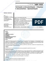 ABNT - NBR 1052 (2002) - Informação e Documentação - Citações em Documentos - Apresentação