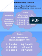 Fractions Addition and Subtraction