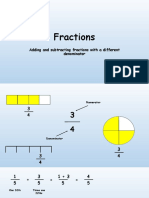 Fractions Adding and Subtracting Different Denominator