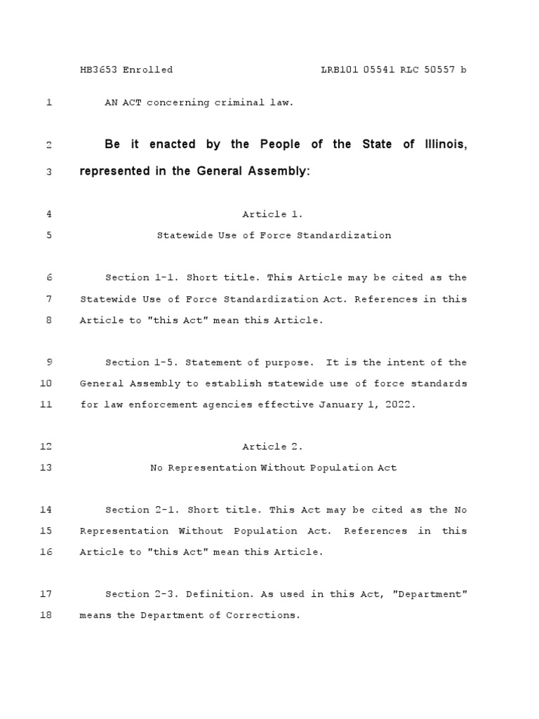 The Illinois Safety, Accountability, Fairness and EquityToday Act PDF