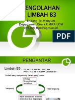 Pengolahan Limbah B3 Secara Fisika-Kimia 2016