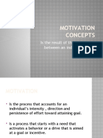 MOTIVATION CONCEPTS AND THEORIES