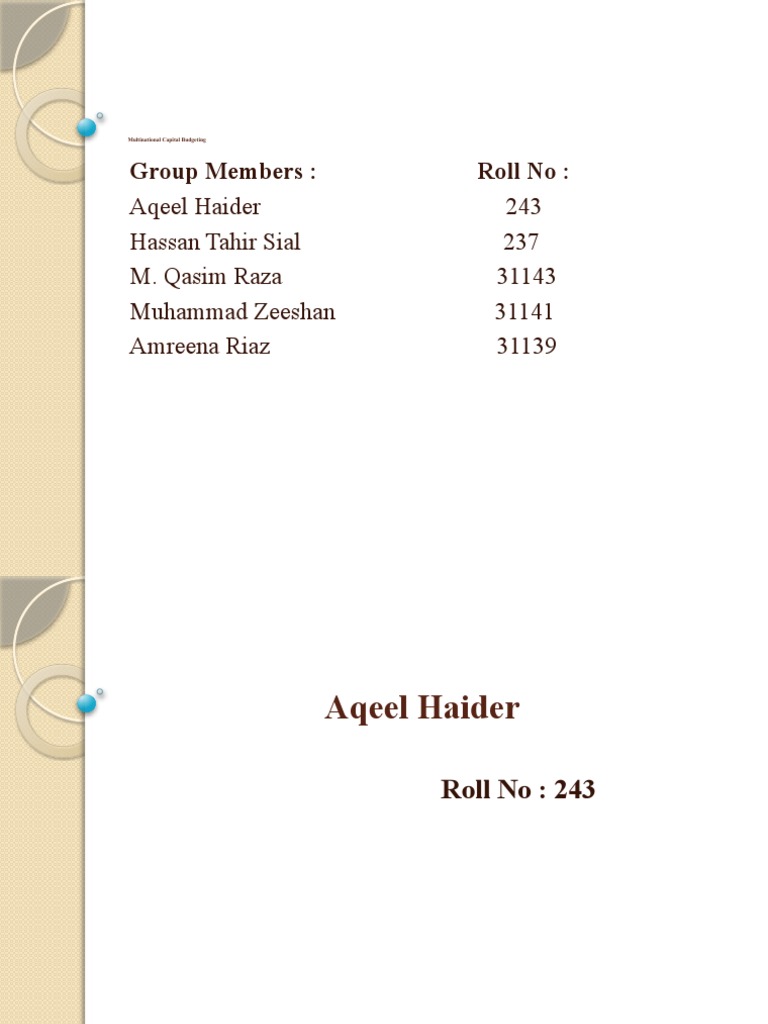 Ifm Presentation Pdf Net Present Value Capital Budgeting