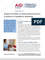 El Gasto de Bolsillo en Salud: Implicaciones para La Pobreza y La Equidad en Guatemala