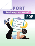 Sport Dimineata Sau Seara