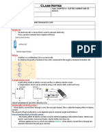 VII Science Chapter 14 Notes on Electric Current