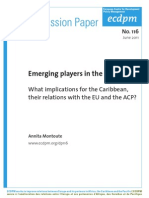 ECDPM - Discussion Paper 116 - Emerging Players in The Caribbean What Implications For The Caribbean, Their Relations With The EU and The ACP?