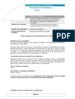 Ensayo 1 Planeación Estrategica