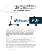 Normativa Patinetes Eléctricos y Resto de VMP de 2020