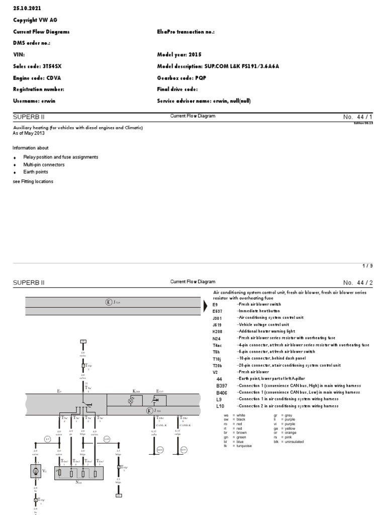 Superb 2 Aux Heat W Diesel and Clima PDF Mechanical