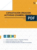 Capacitación Creación de Actividad (Examen) Vinculado Con Grupos en Plataforma Virtual