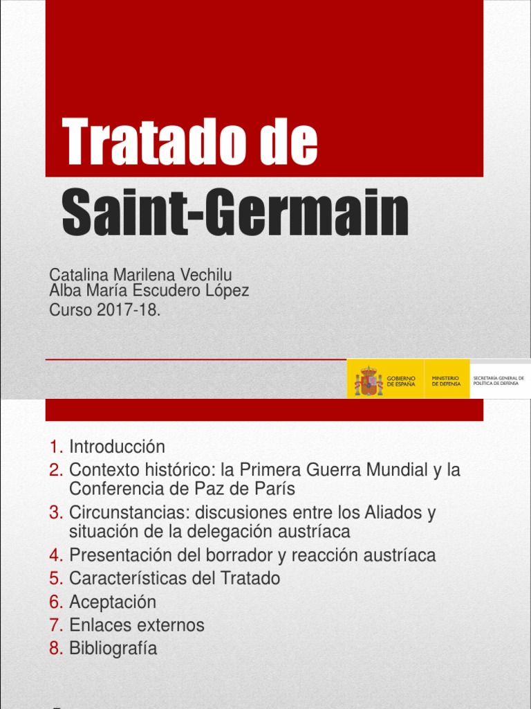 1919 El Tratado de Saint Germain PDF Conflictos globales Europa