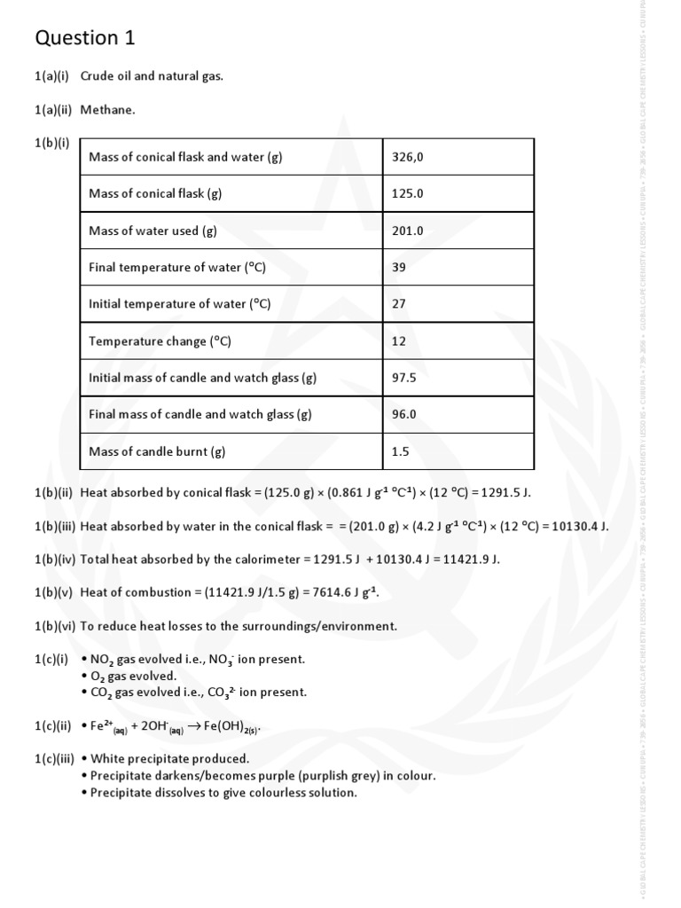 Csec Chemistry June 2015 P2 Answers Pdf Molecules Chemical Bond