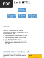List in HTML