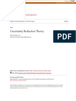 Uncertainty Reduction Theory: English Technical Reports and White Papers English